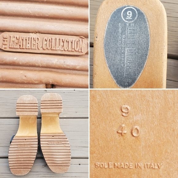 Vintage 90s y2k Bratz Blue Suede Leather Chunky Heel Lug Sole Platform Sandals 9 - Picture 7 of 8